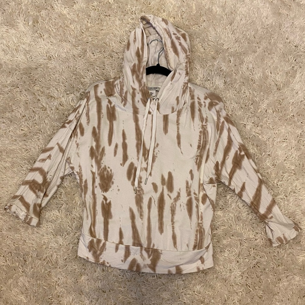 Light weight hoodie, “baseball shirt” sleeves, size medium